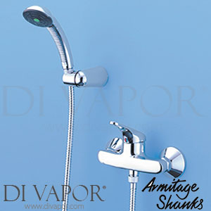 Armitage Shanks B1986AA Piccolo 2 Single Lever Exposed Wall Shower Complete with Kit Spare Parts