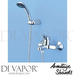 Armitage Shanks Piccolo 2 Single Lever Exposed Wall Bath Shower Mixer w/ Shower Kit Spare Parts B1989AA GEN1