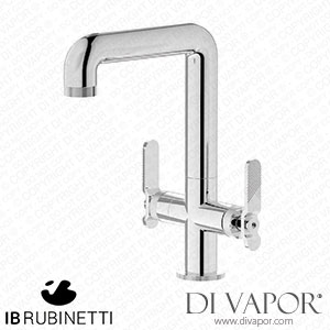 IB Rubinetti B2205CC Bold Monohole Washbasin Mixer with Two Handles Complete with Drain Spare Parts