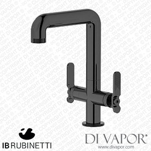 IB Rubinetti B2205CF Bold Monohole Washbasin Mixer with Two Handles Complete with Drain Spare Parts