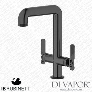 IB Rubinetti B2205CS Bold Monohole Washbasin Mixer with Two Handles Complete with Drain Spare Parts