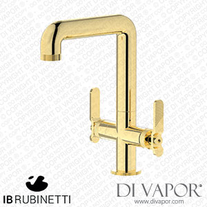 IB Rubinetti B2205II Bold Monohole Washbasin Mixer with Two Handles Complete with Drain Spare Parts