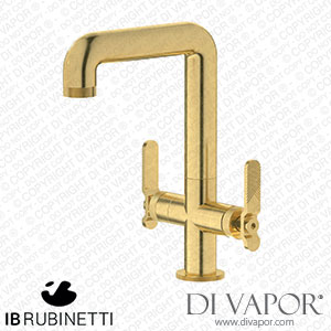 IB Rubinetti B2205ON Bold Monohole Washbasin Mixer with Two Handles Complete with Drain Spare Parts