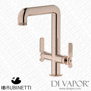 IB Rubinetti B2205RS Bold Monohole Washbasin Mixer with Two Handles Complete with Drain Spare Parts