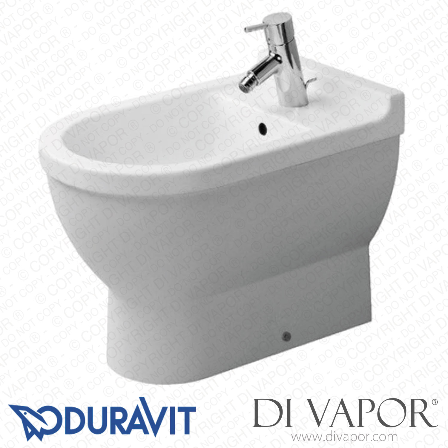 Duravit Single Handle Bidet Faucet With Popup And Drain Assembly
