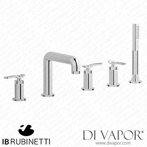 IB Rubinetti B2396CC Bold Five Holes Deck Mounted Bath Filler with Shower Kit Spare Parts