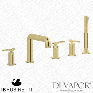 IB Rubinetti B2396IS Bold Five Holes Deck Mounted Bath Filler with Shower Kit Spare Parts