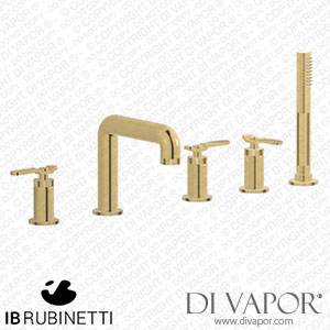 IB Rubinetti B2396OS Bold Five Holes Deck Mounted Bath Filler with Shower Kit Spare Parts