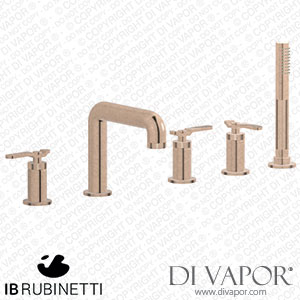 IB Rubinetti B2396SR Bold Five Holes Deck Mounted Bath Filler with Shower Kit Spare Parts