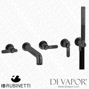 IB Rubinetti B2398CS Bold Five Holes Wall Mounted Bath Filler with Shower Kit Spare Parts