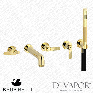 IB Rubinetti B2398II Bold Five Holes Wall Mounted Bath Filler with Shower Kit Spare Parts