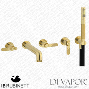 IB Rubinetti B2398IS Bold Five Holes Wall Mounted Bath Filler with Shower Kit Spare Parts