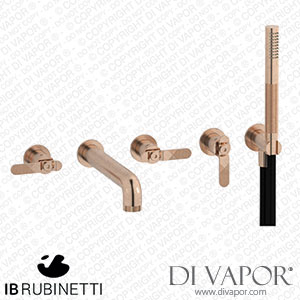 IB Rubinetti B2398SR Bold Five Holes Wall Mounted Bath Filler with Shower Kit Spare Parts