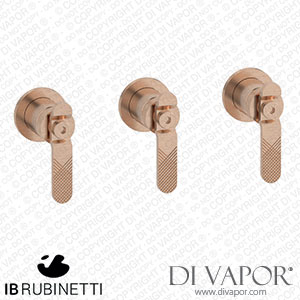 IB Rubinetti B2410SR Bold Three Holes Wall Mounted Shower with Two Ways Diverter Spare Parts