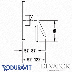 Duravit B.2 Single Lever Shower Mixer for Concealed Installation (B24210010) Spare Parts