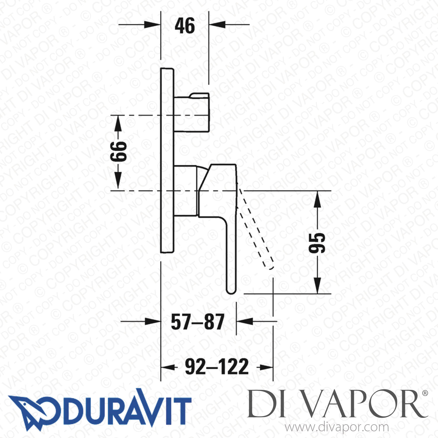Duravit B.2 Single Lever Bath Mixer for Concealed Installation (B25210012) Spare Parts