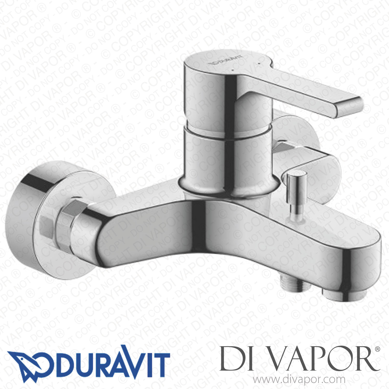 Duravit B.2 Single Lever Bath Mixer for Exposed Installation (B25230000 ...
