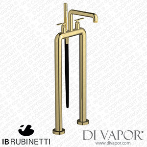 IB Rubinetti B2700IS Bold Freestanding Two Columns Bath Filler with Shower Kit Spare Parts
