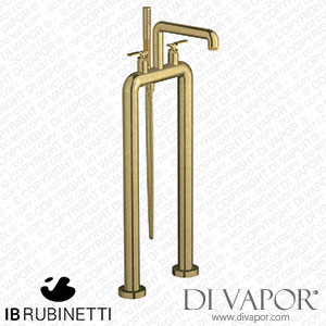 IB Rubinetti B2700ON Bold Freestanding Two Columns Bath Filler with Shower Kit Spare Parts