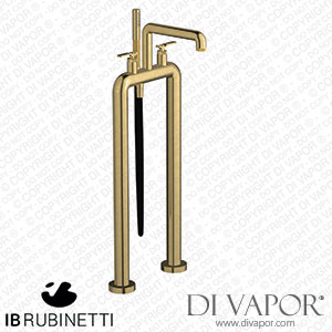 IB Rubinetti B2700OS Bold Freestanding Two Columns Bath Filler with Shower Kit Spare Parts