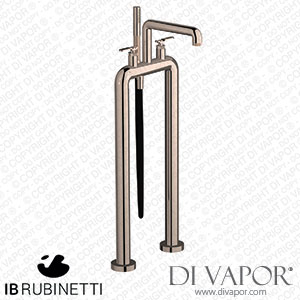 IB Rubinetti B2700RS Bold Freestanding Two Columns Bath Filler with Shower Kit Spare Parts