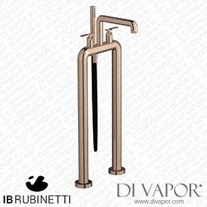 IB Rubinetti B2700SR Bold Freestanding Two Columns Bath Filler with Shower Kit Spare Parts