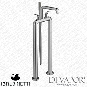 IB Rubinetti B2700SS Bold Freestanding Two Columns Bath Filler with Shower Kit Spare Parts