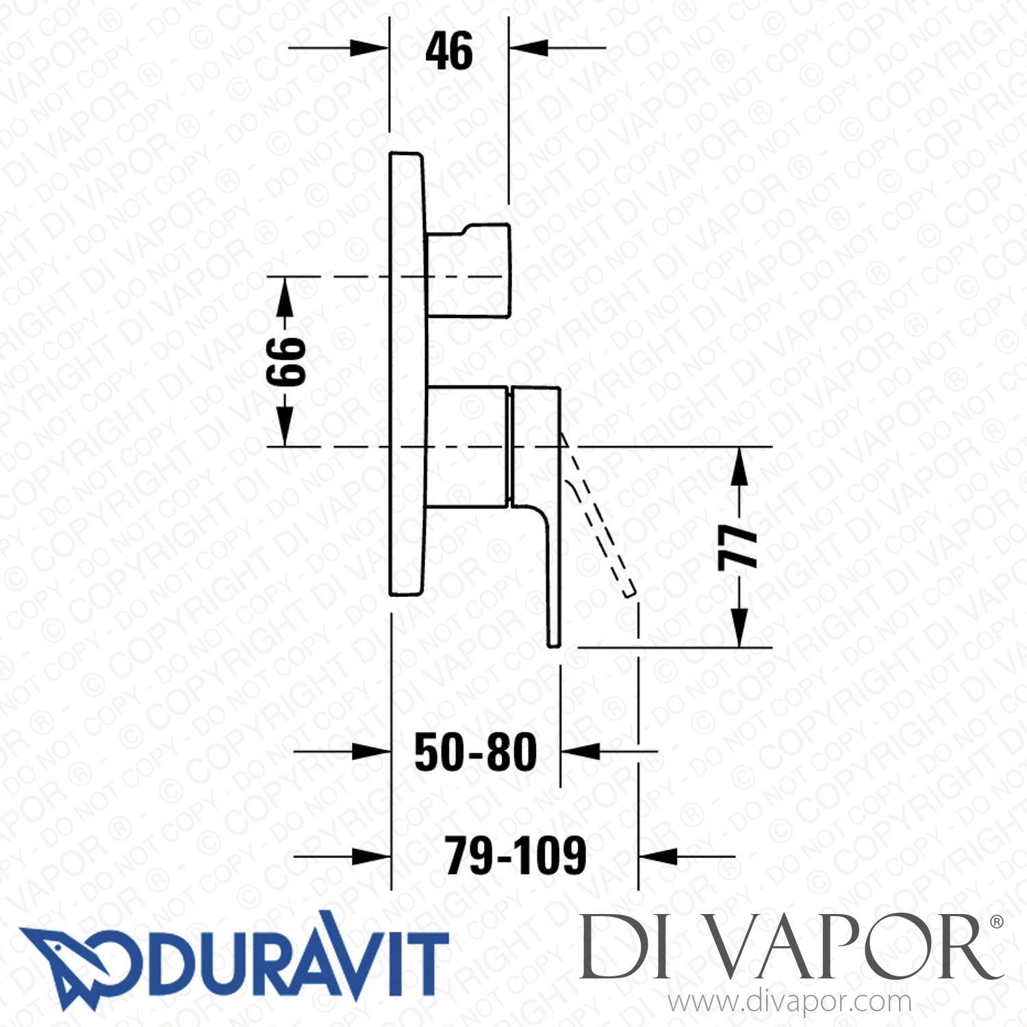 Duravit Single Lever Bath Mixer For Concealed Installation