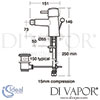 Ideal Standard Cone Single Lever 1 Taphole Bidet Tap Dimensions