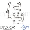 Ideal Standard B5111AA Mixer Spare Diagram