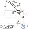Ideal Standard B5344AA Mixer Spare Diagram