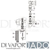 Jado B7613AA Mixer Tap Spare Diagram