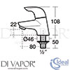Ideal Standard B7884AA Spare Diagram