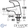 Ideal Standard Ceraplan SL Pair Basin Pillar Taps Dimensions