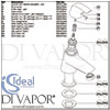 Ideal Standard Ceraplan SL Pair Basin Pillar Taps Spares