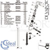 Ideal Standard Ceraplan Single Lever Bidet Mixer Tap Spares
