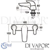 Ideal Standard Ceraplan SL Dual Control 2 Taphole Bath Filler Dimensions