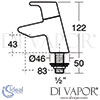 Ideal Standard Active Pair Basin Taps Dimensions