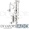 Jado B8087AA Mixer Valve Spare Diagram