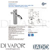 Jado B8218AA Mixer Spare Tech Diagram