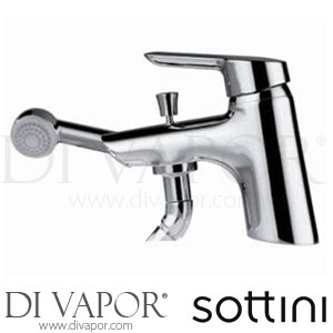 Sottini Rosita Single Lever One Taphole Bath Shower Mixer with Kit Spare Parts B8426AA GEN1