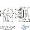 Ideal Standard A6115AA Mixer Spare Diagram
