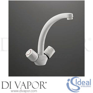Ideal Standard Duro Kitchen Sink Mixer White Swivel Spout Tap Spare Parts B9057AC