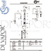 Ideal Standard B9576AA Mixer Spare Tech Diagram