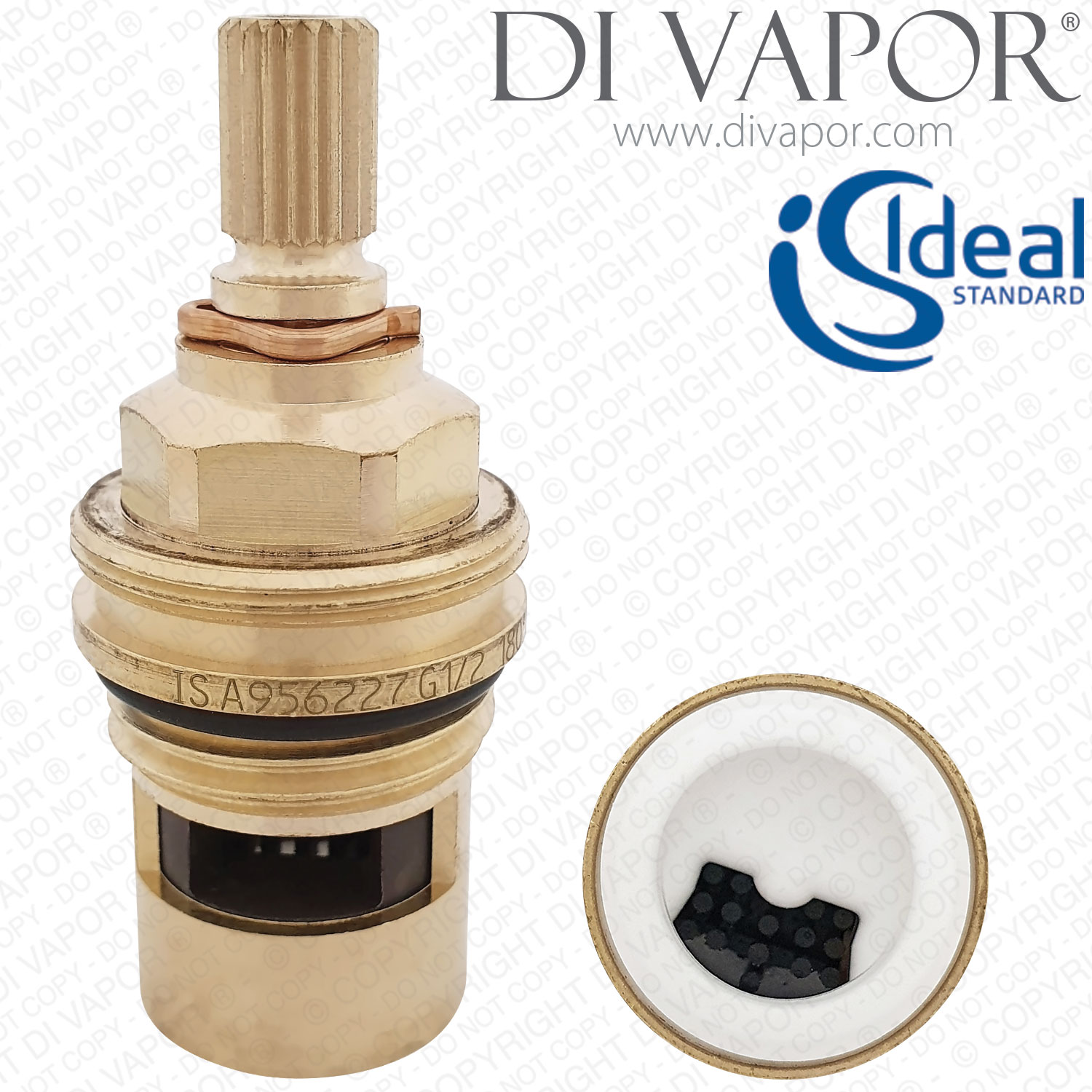 Ideal Standard B960350NU Half Turn 1/2 Inch Cartridge - 20 Spline, Anti ...