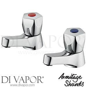 Armitage Shanks B9865AA Sandringham 21 Basin Pillar Taps - 1/2