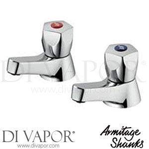 Armitage Shanks Sandringham 21 Bath Pillar Taps Chrome 3/4 Inch Spare Parts B9866AA GEN1