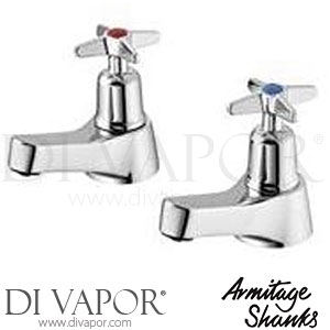 Armitage Shanks B9875AA Sandringham 21 Basin Pillar Taps - 1/2
