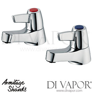 Armitage Shanks B9881AA Sandringham 21 Basin Pillar Taps - 1/2