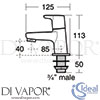 Ideal Standard B9928AA Spare Diagram